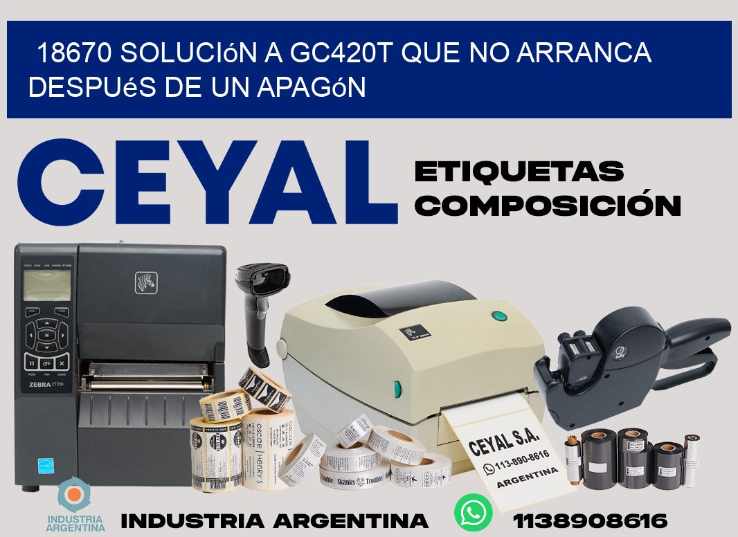 18670 solución a gc420t que no arranca después de un apagón