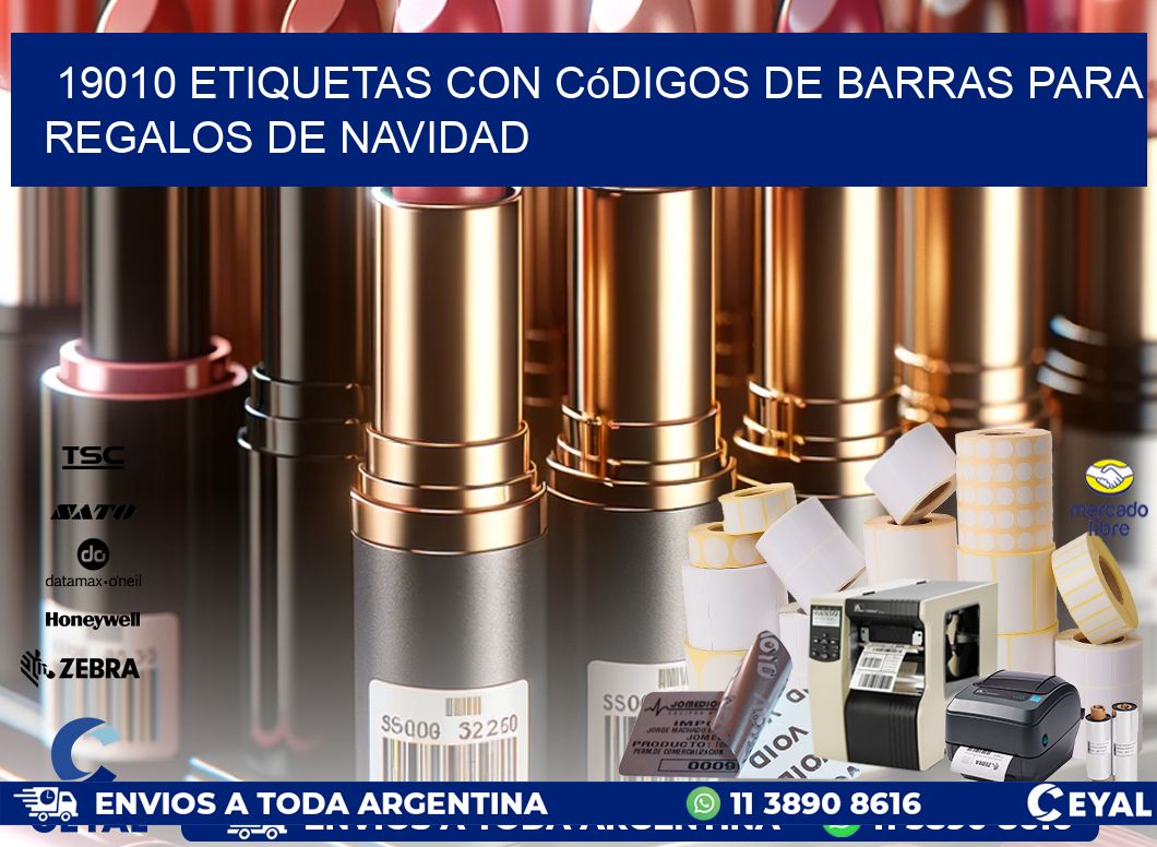 19010 etiquetas con códigos de barras para regalos de navidad