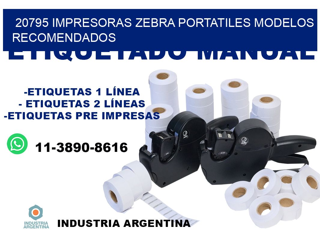 20795 impresoras zebra portatiles modelos recomendados