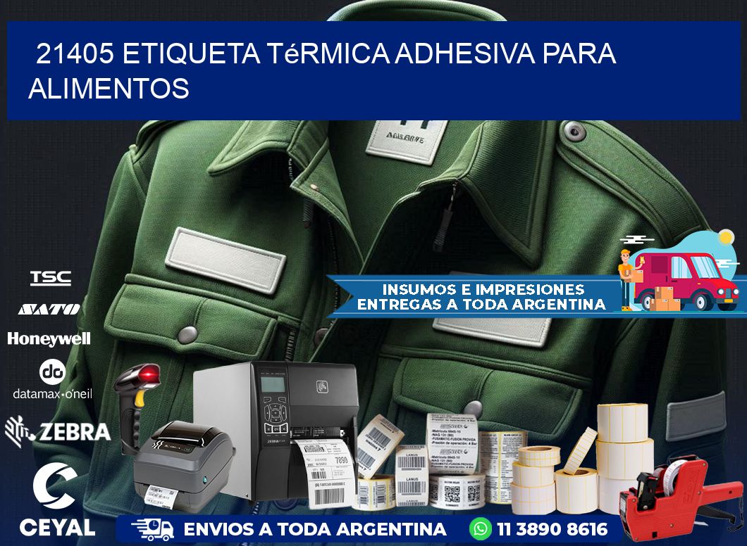 21405 Etiqueta térmica adhesiva para Alimentos