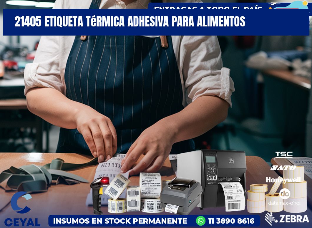 21405 Etiqueta térmica adhesiva para Alimentos