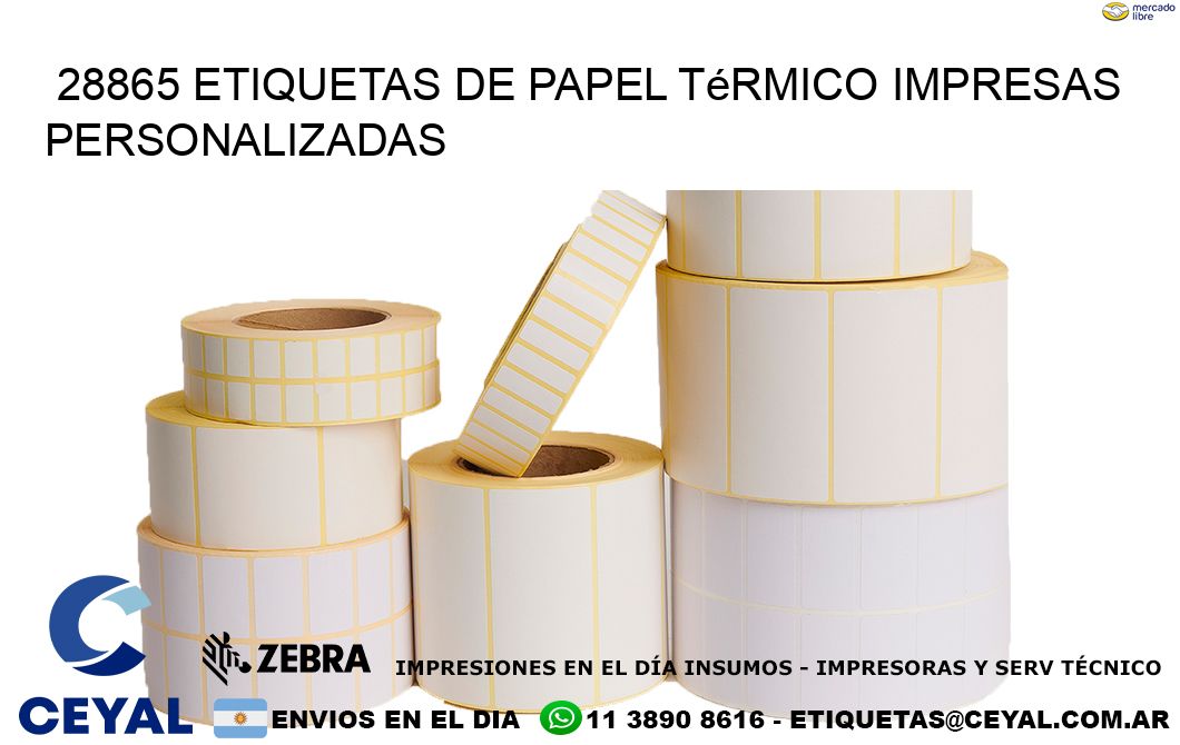 28865 Etiquetas de papel térmico impresas personalizadas