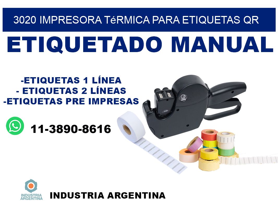 3020 impresora térmica para etiquetas QR
