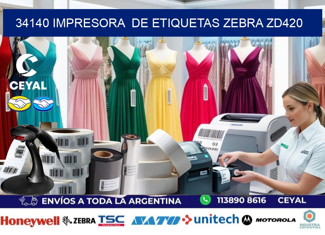 34140 impresora de etiquetas Zebra ZD420