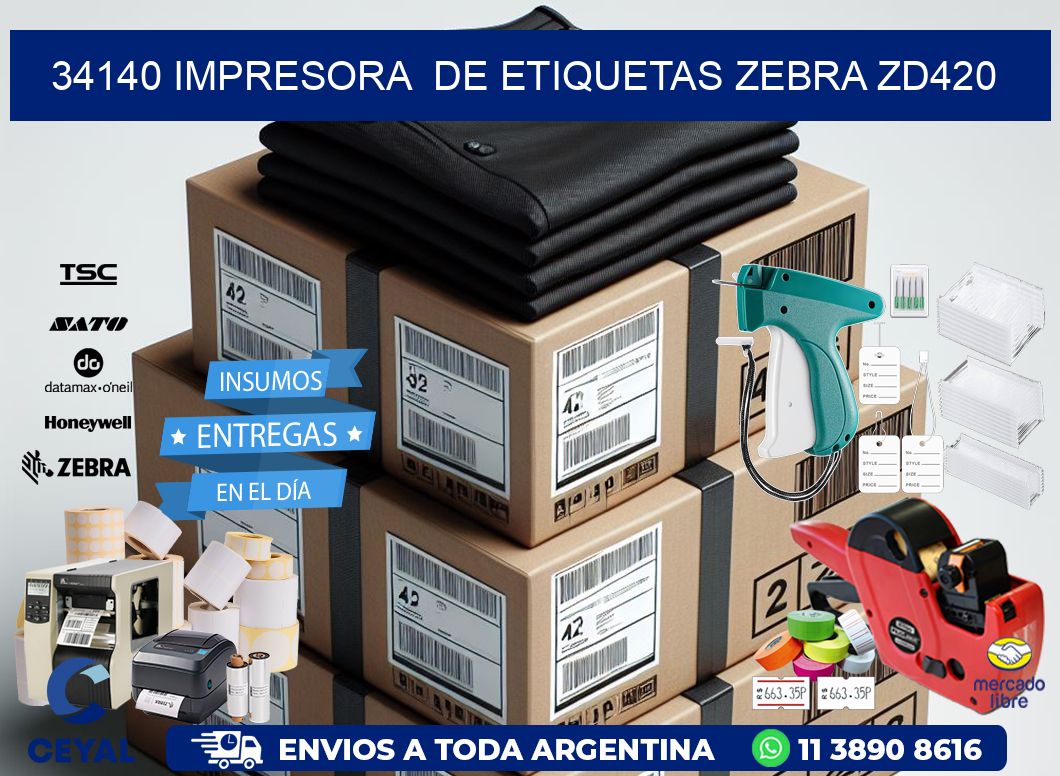 34140 impresora  de etiquetas Zebra ZD420