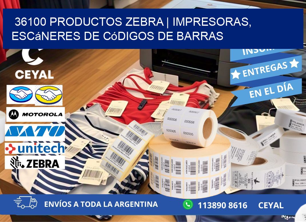 36100 Productos Zebra | Impresoras, escáneres de códigos de barras