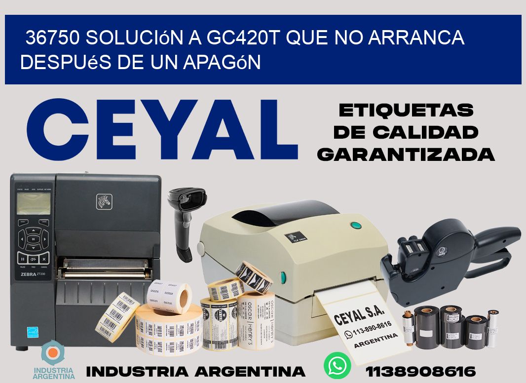 36750 solución a gc420t que no arranca después de un apagón