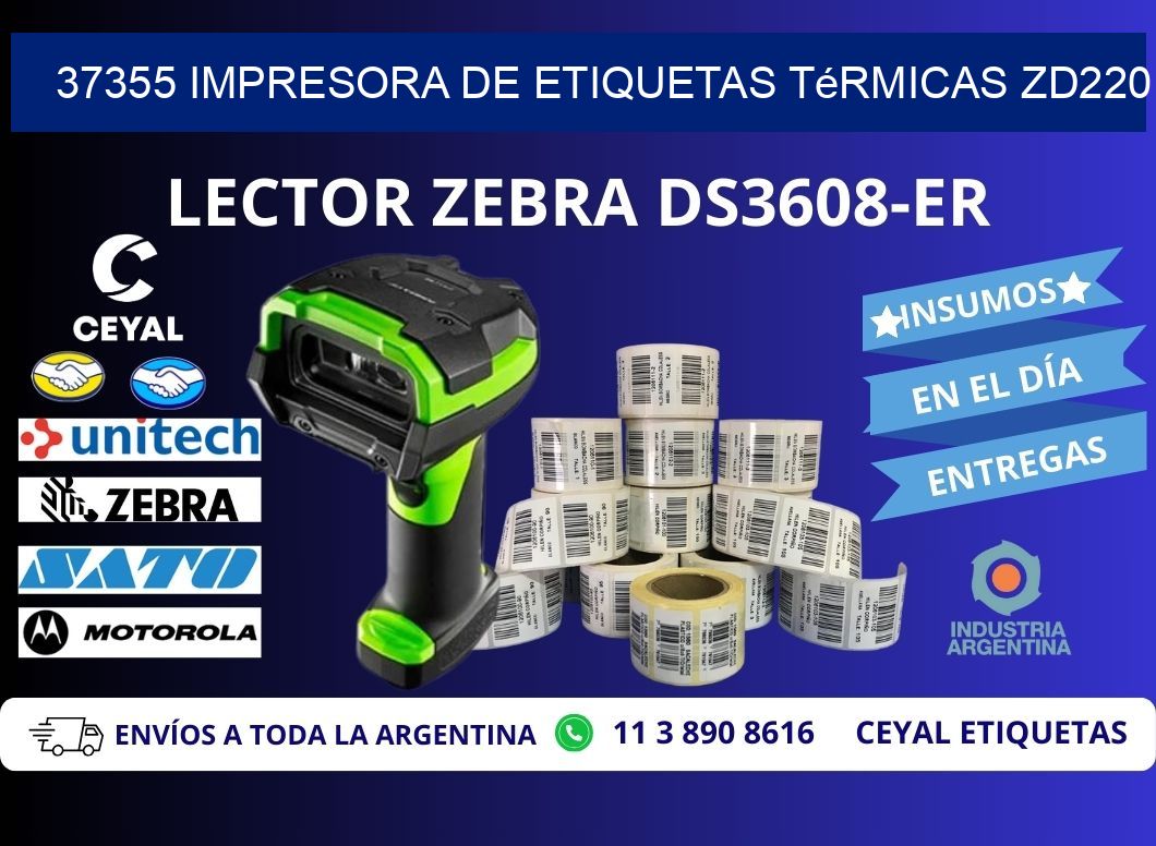 37355 Impresora de etiquetas térmicas ZD220