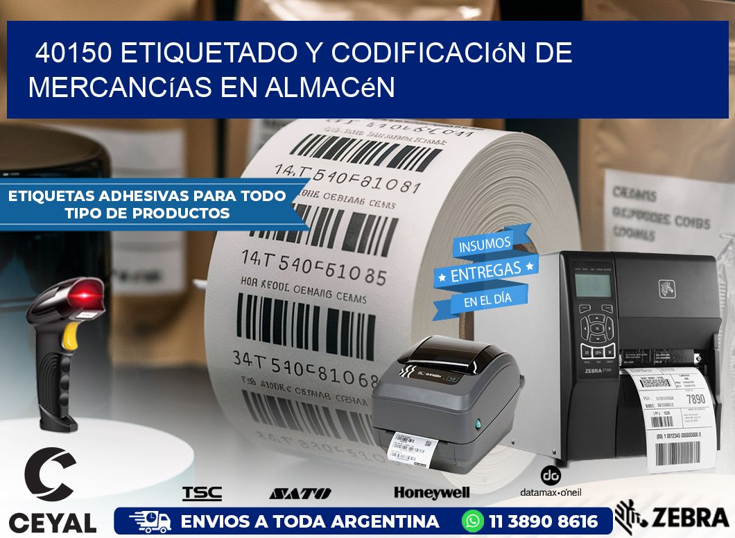 40150 Etiquetado y codificación de mercancías en almacén