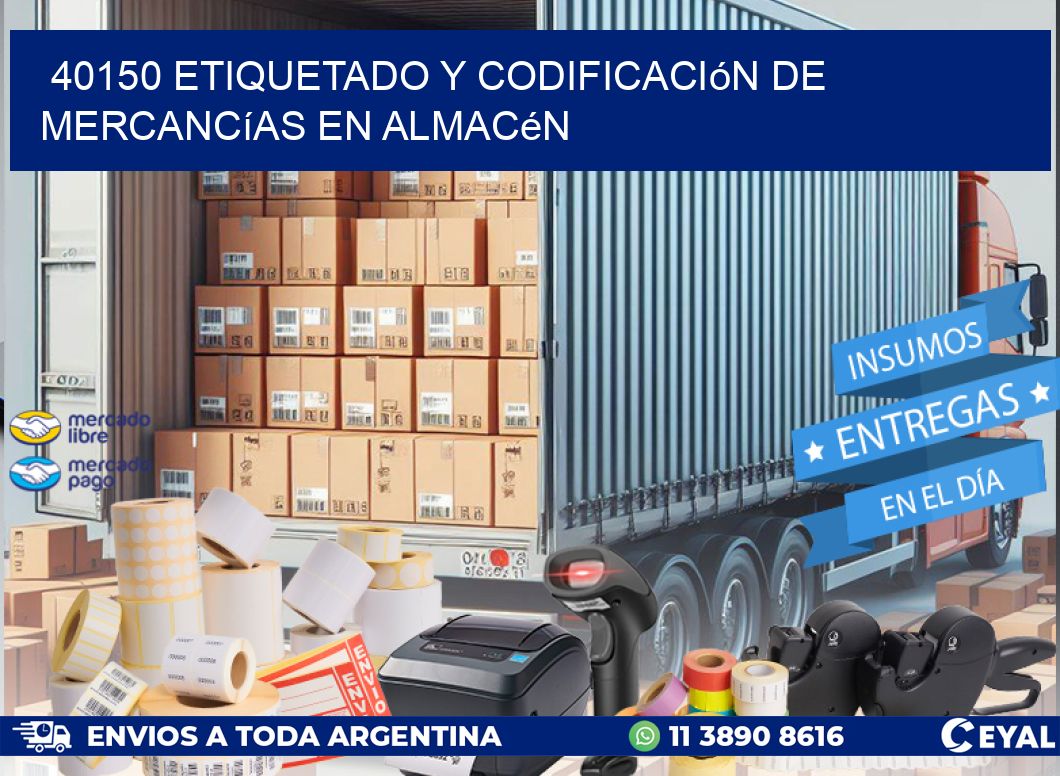 40150 Etiquetado y codificación de mercancías en almacén