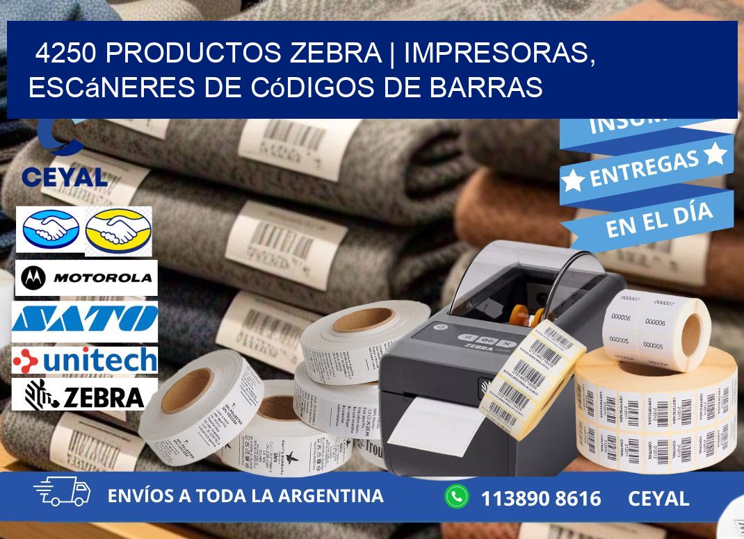 4250 Productos Zebra | Impresoras, escáneres de códigos de barras
