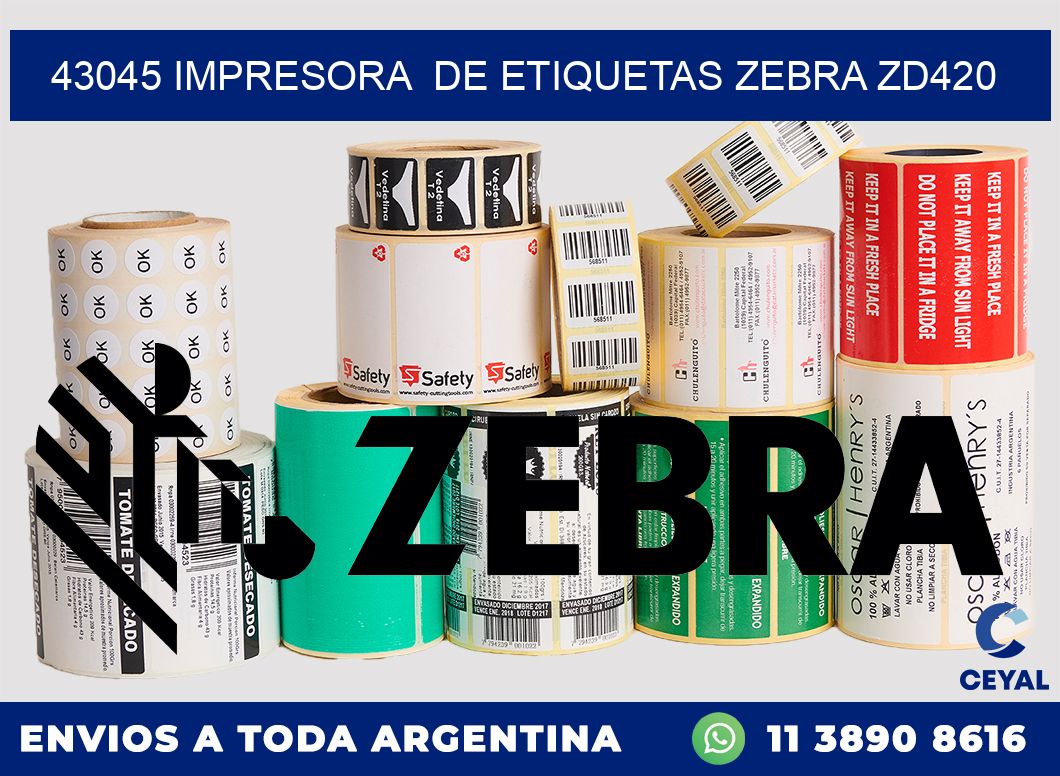 43045 impresora  de etiquetas Zebra ZD420