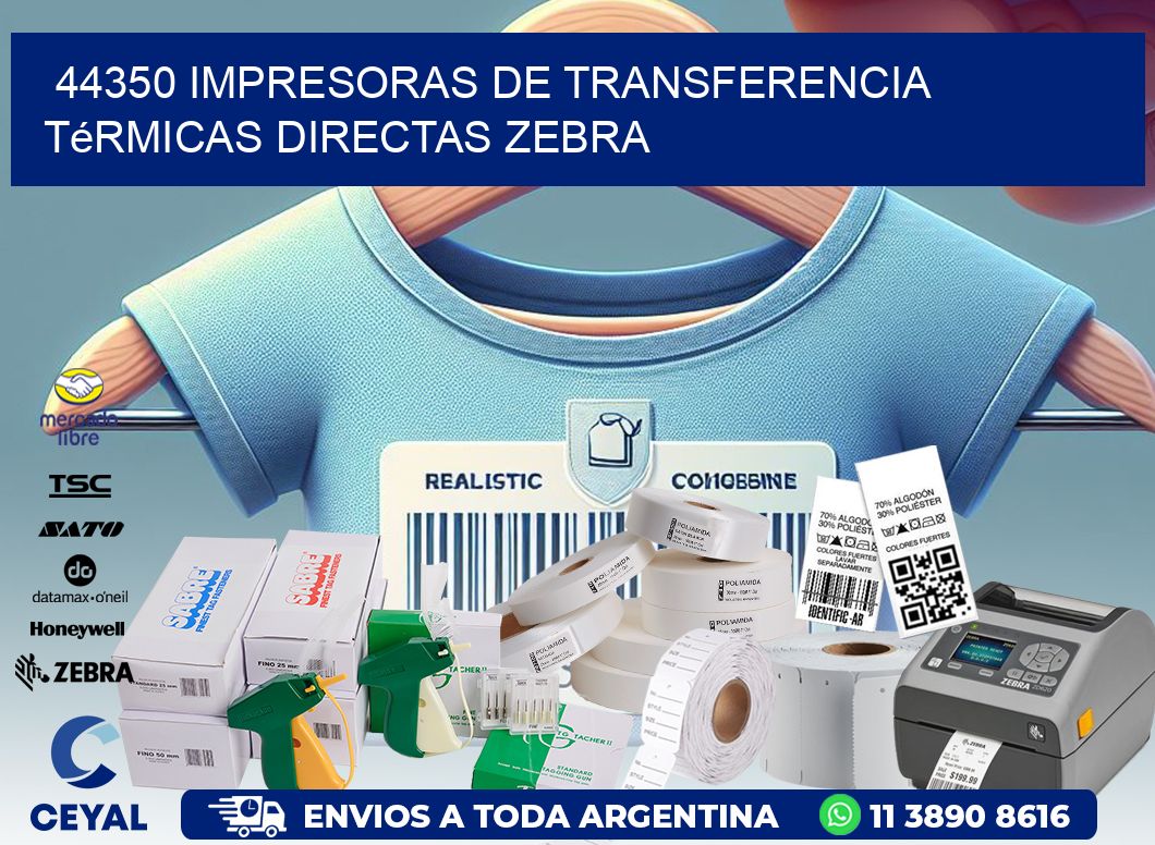 44350 impresoras de Transferencia  térmicas directas zebra