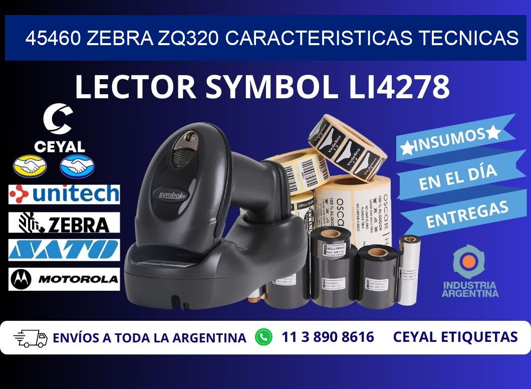 45460 zebra zq320 caracteristicas tecnicas