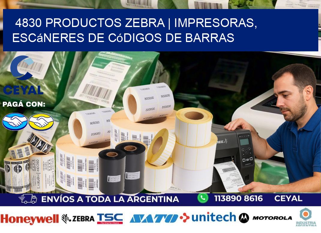 4830 Productos Zebra | Impresoras, escáneres de códigos de barras