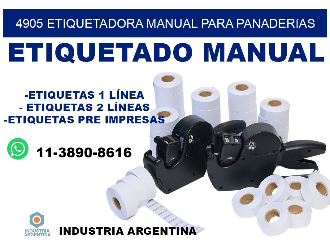 4905 etiquetadora manual para panaderías