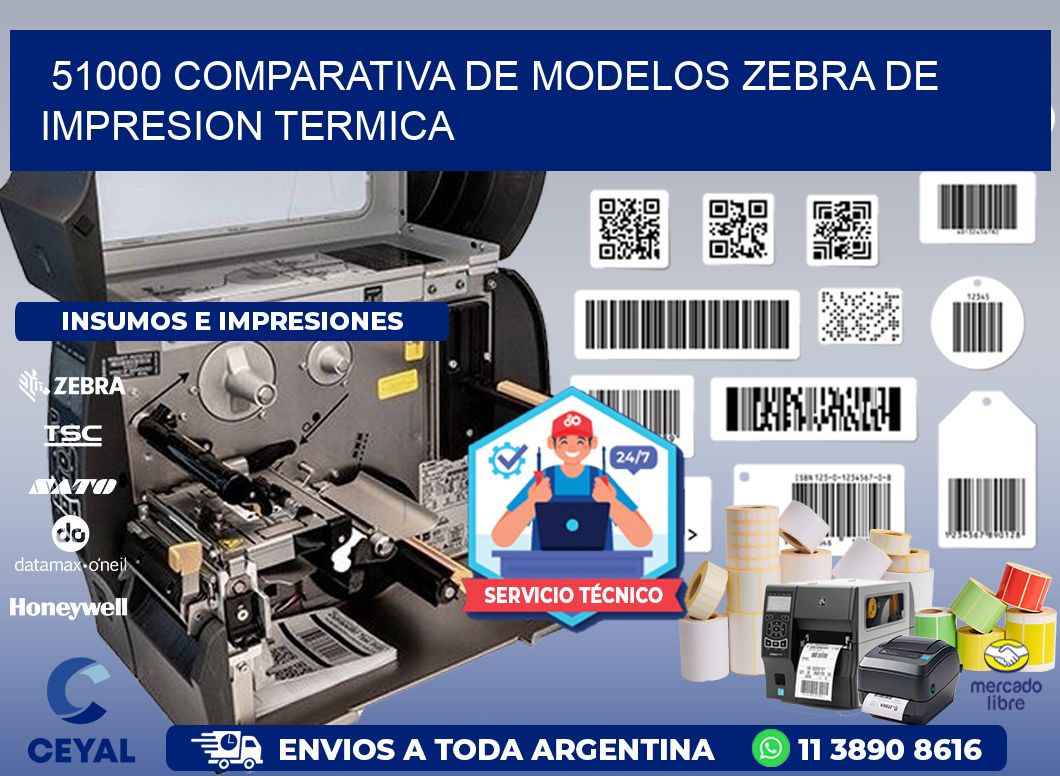 51000 comparativa de modelos zebra de impresion termica