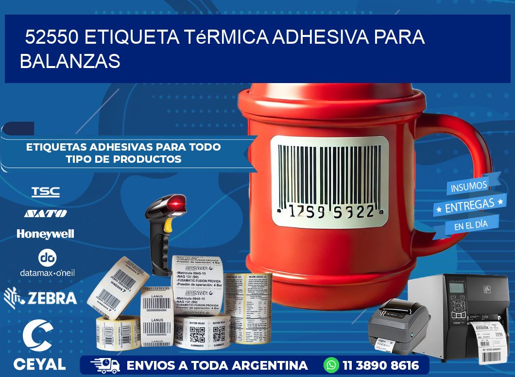 52550 Etiqueta térmica adhesiva para balanzas