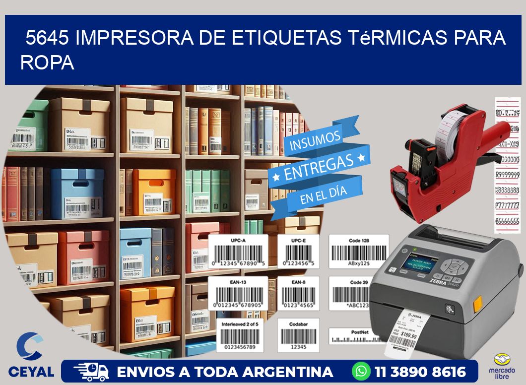 5645 impresora de etiquetas térmicas para ropa