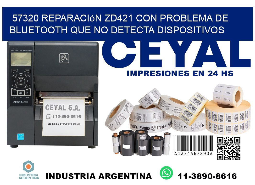 57320 reparación zd421 con problema de bluetooth que no detecta dispositivos