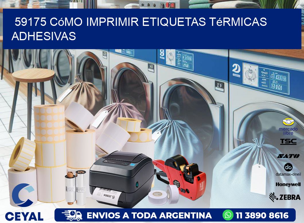 59175 cómo imprimir etiquetas térmicas adhesivas