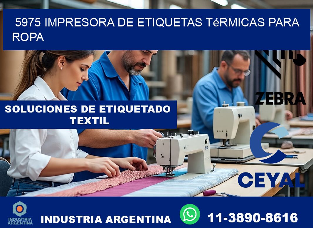 5975 impresora de etiquetas térmicas para ropa
