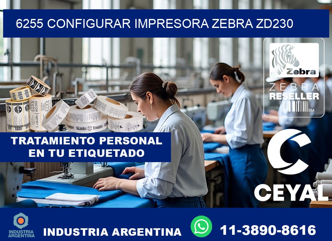 6255 configurar impresora zebra zd230
