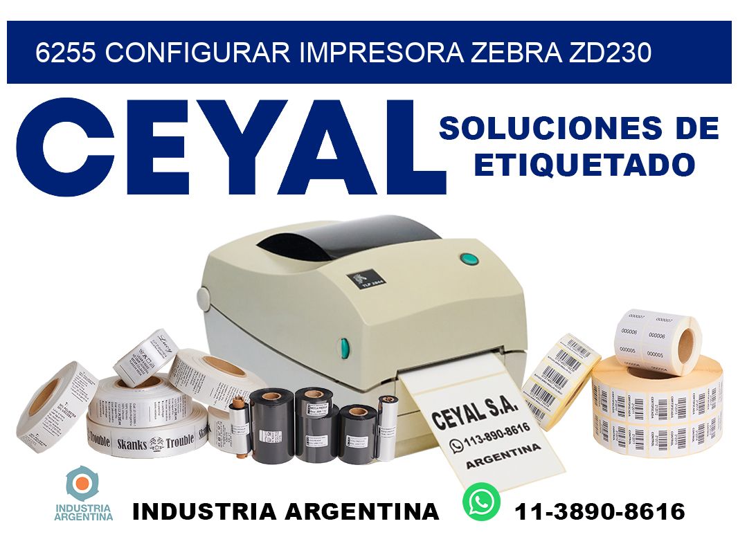 6255 configurar impresora zebra zd230