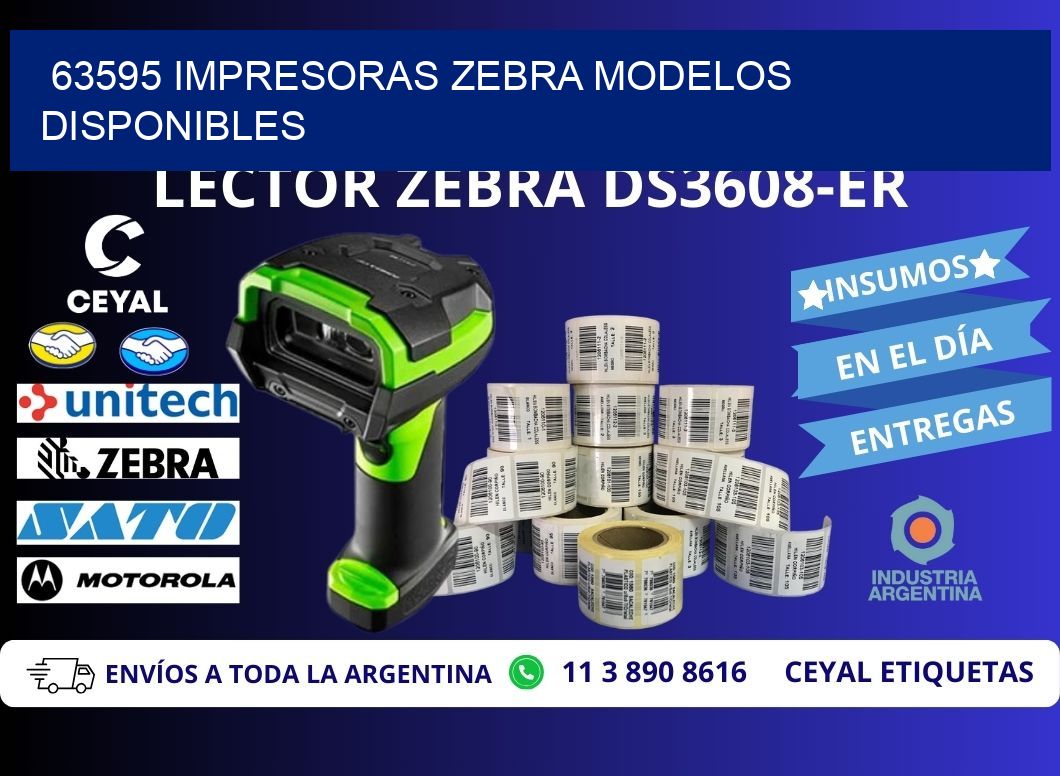 63595 impresoras zebra modelos disponibles