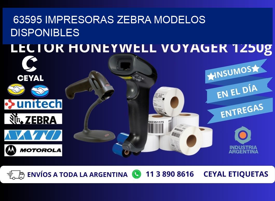 63595 impresoras zebra modelos disponibles