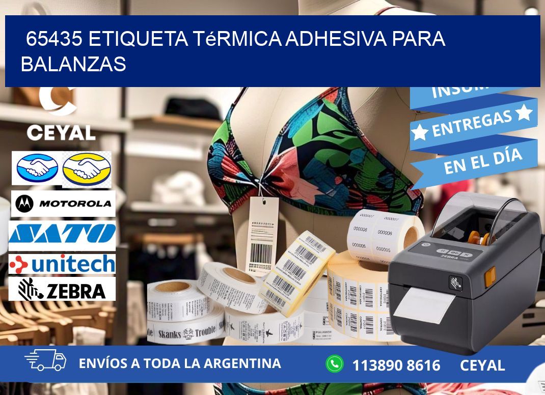 65435 Etiqueta térmica adhesiva para balanzas