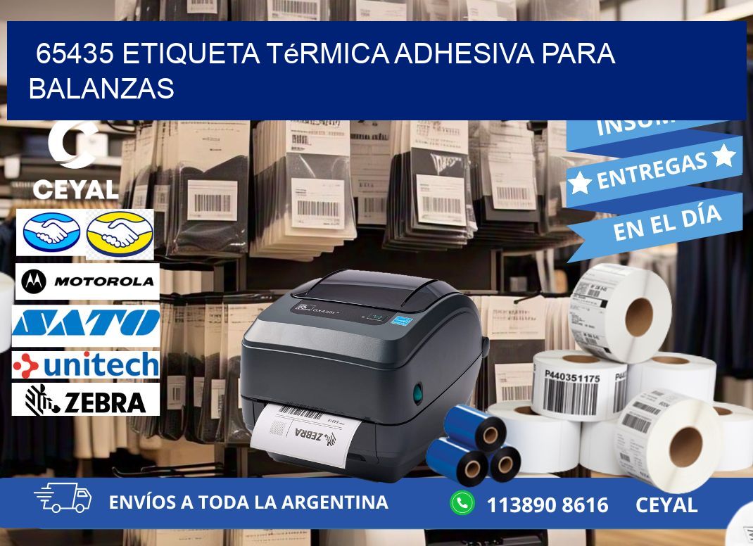 65435 Etiqueta térmica adhesiva para balanzas