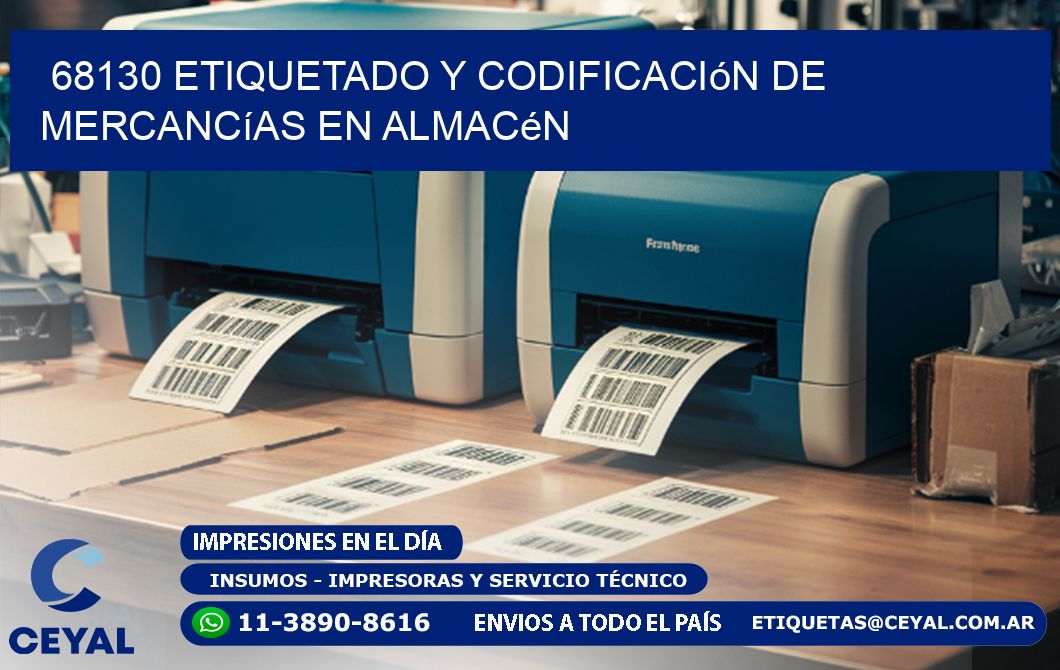 68130 Etiquetado y codificación de mercancías en almacén