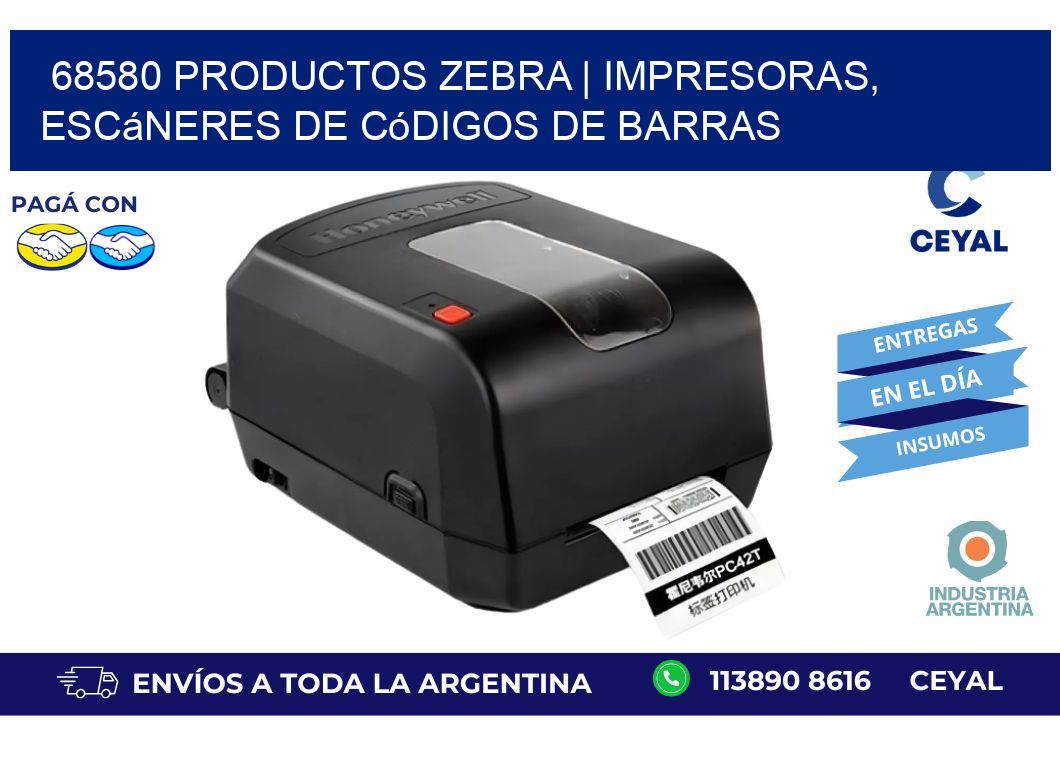 68580 Productos Zebra | Impresoras, escáneres de códigos de barras