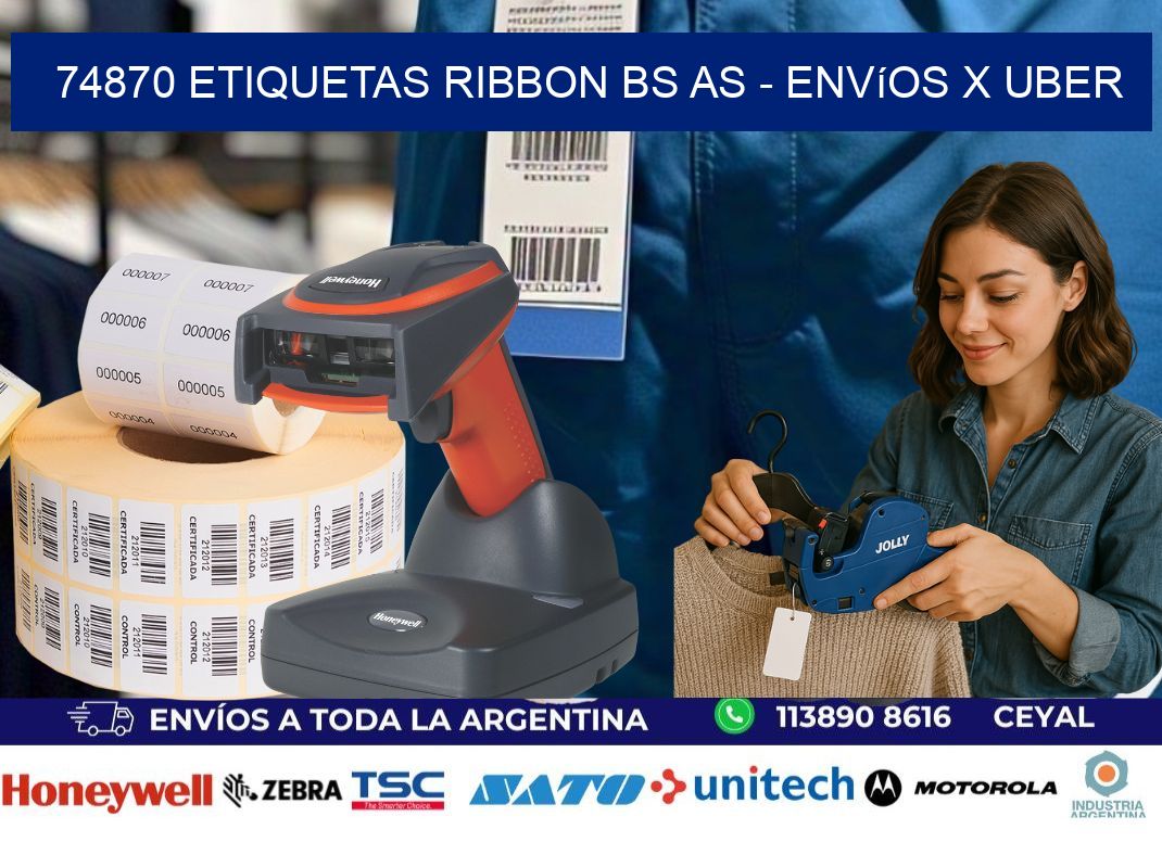 74870 etiquetas ribbon bs as - envíos x uber