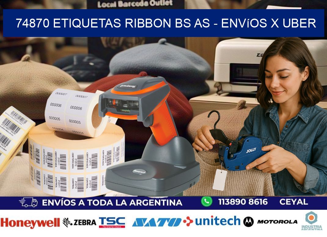74870 etiquetas ribbon bs as - envíos x uber