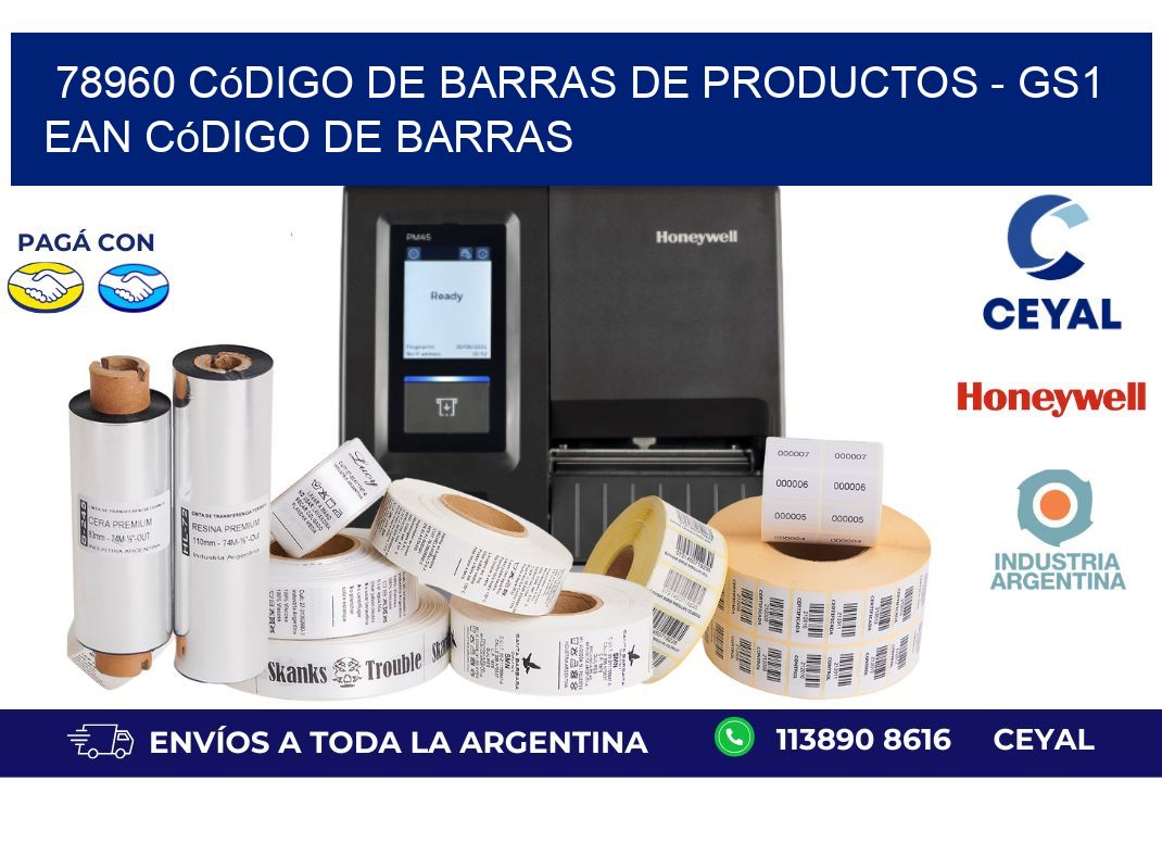 78960 Código de Barras de productos - GS1 ean Código de Barras