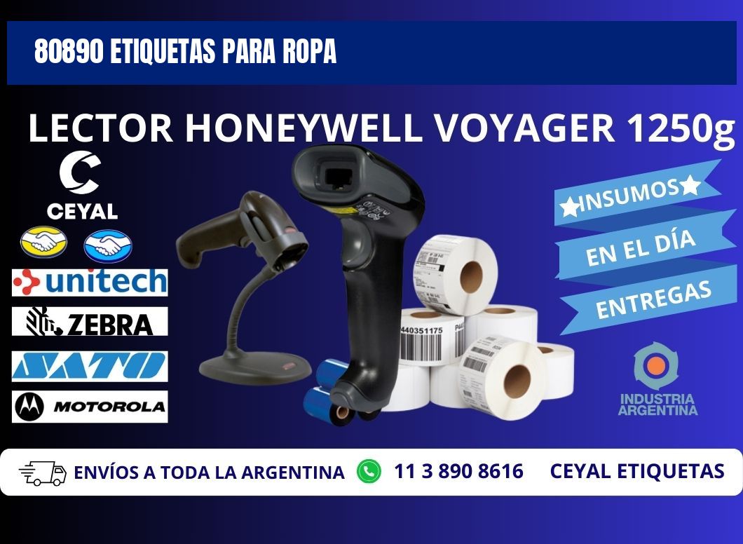 80890 etiquetas para ropa