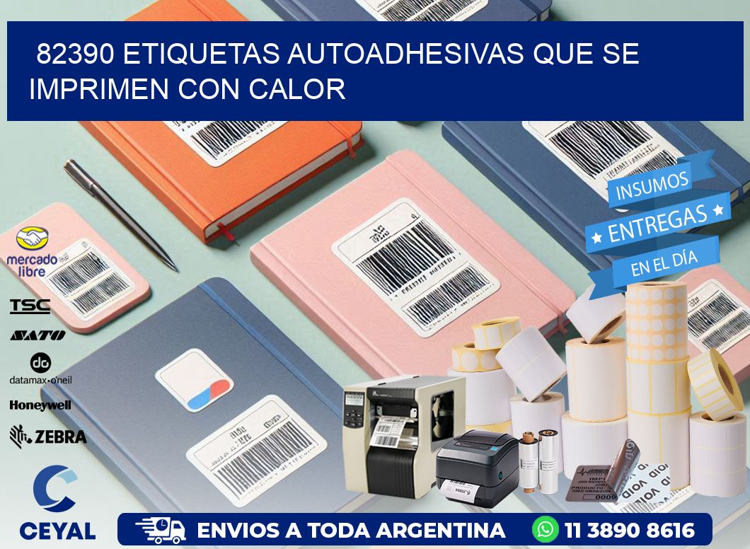 82390 etiquetas autoadhesivas que se imprimen con calor