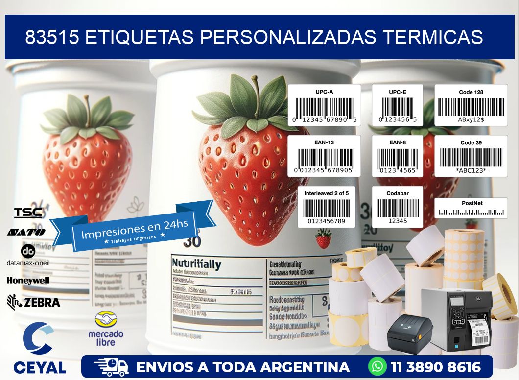 83515 Etiquetas personalizadas termicas