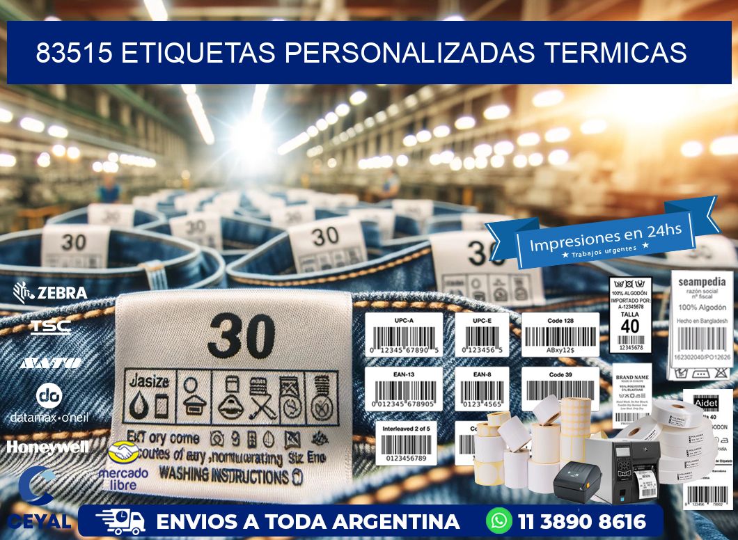 83515 Etiquetas personalizadas termicas
