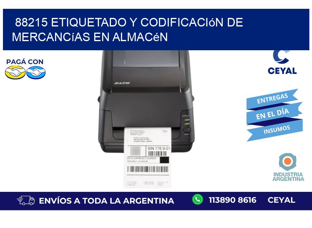 88215 Etiquetado y codificación de mercancías en almacén