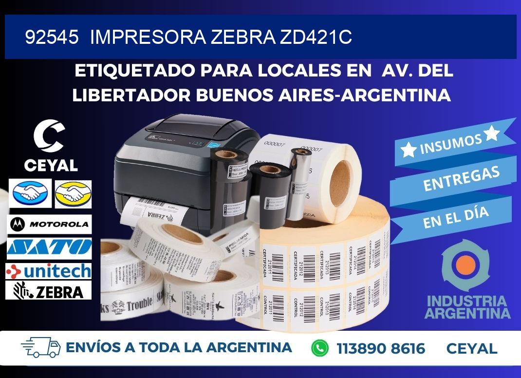 92545  Impresora Zebra zd421c
