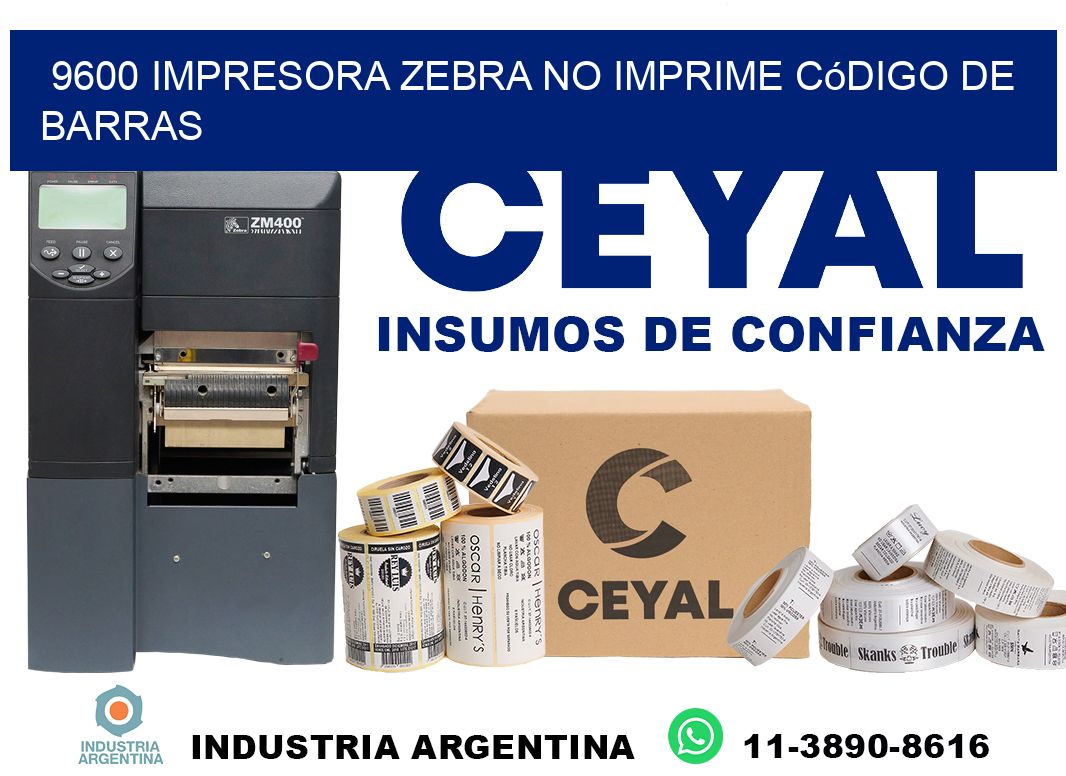 9600 impresora Zebra no imprime código de barras