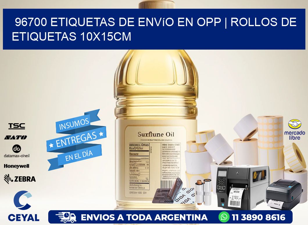 96700 Etiquetas de envío en opp | Rollos De Etiquetas 10x15CM