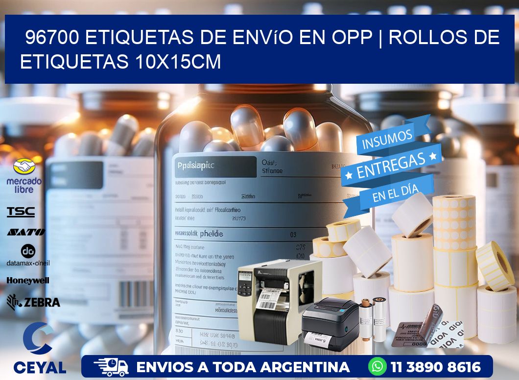 96700 Etiquetas de envío en opp | Rollos De Etiquetas 10x15CM