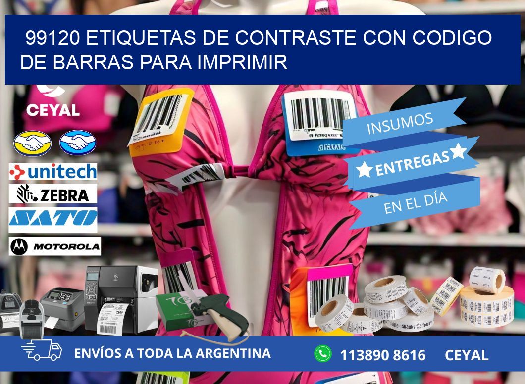 99120 etiquetas de contraste con codigo de barras para imprimir