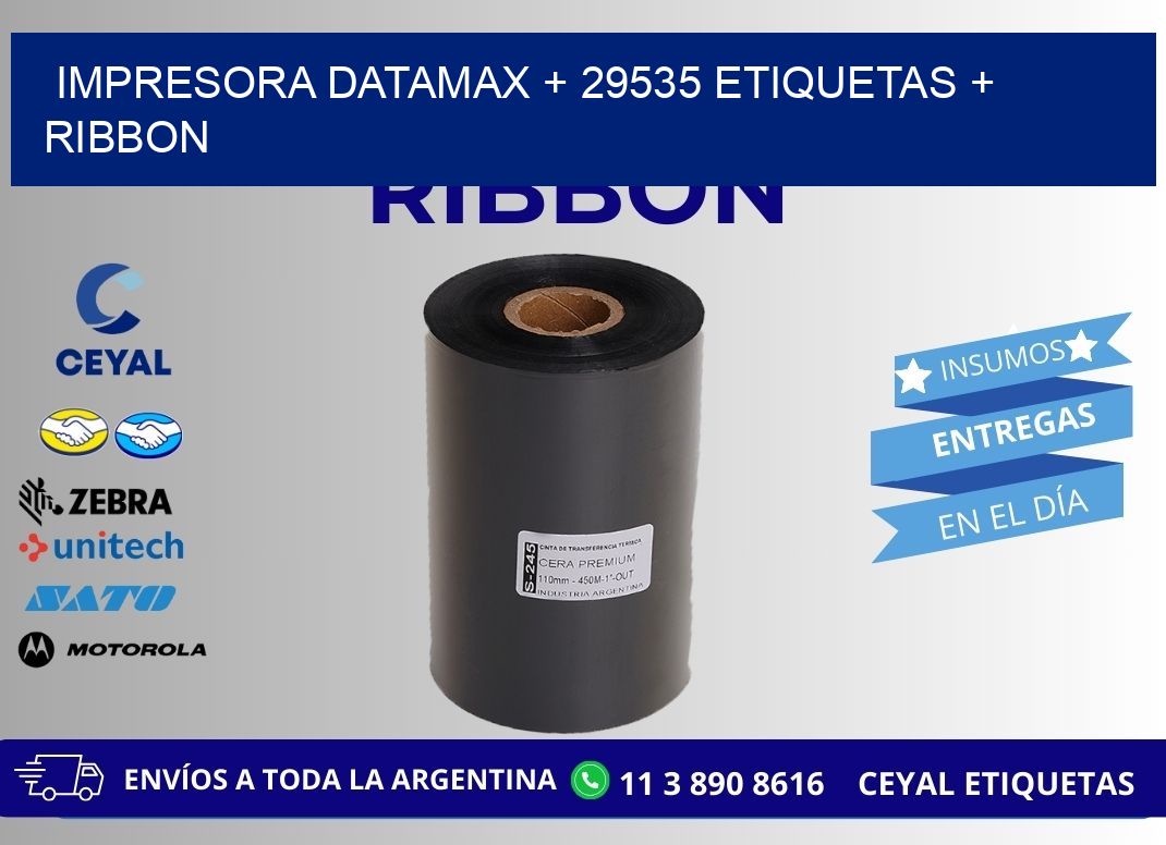 impresora DATAMAX + 29535 etiquetas + ribbon