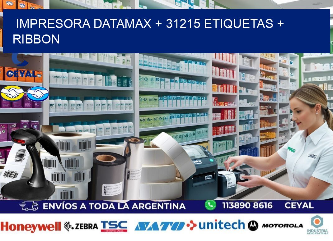 impresora DATAMAX + 31215 etiquetas + ribbon