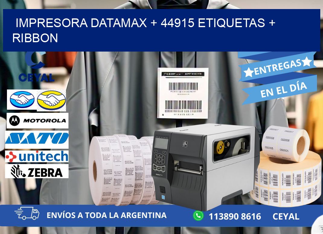 impresora DATAMAX + 44915 etiquetas + ribbon